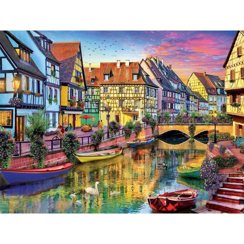 

5D Алмазная картина Пейзаж Городская мозаика Вышивка крестиком Архитектура Пейзаж Алмазная мозаика Мультфильм Домашний декор Подарок Full Round 20x25CM