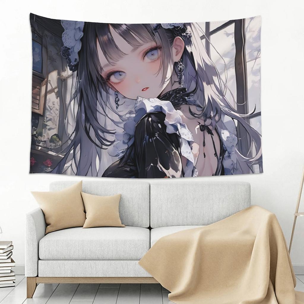 Japanese Style Anime Game Girl Tapestry Bedroom Decoration Wall Hanging Blanket Tapestry Cool Stuff For Room