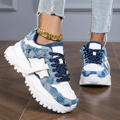 Tênis Femininos Respiráveis Sapatos de Corrida Fitness Esportivos Casuais Sapatos Cowboy Daddy