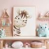 Cute Watercolor Animals Bunny Hamster Koala Zebra Posters Canvas Printing Modern Wall Art Picture for Kidy Room Home Decor Gifts