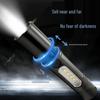 USB Rechargeable Super Bright Cross-Border Flashlight with Emergency Whistle