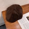 Color Solid Corduroy Beret Cap With Sun Protection Warmth For Adult Fashion Gift