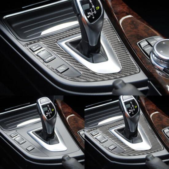 Carbon Fiber Car Gear Shift Panel Frame Cover Sticker For BMW 3 4 Series F30 F34