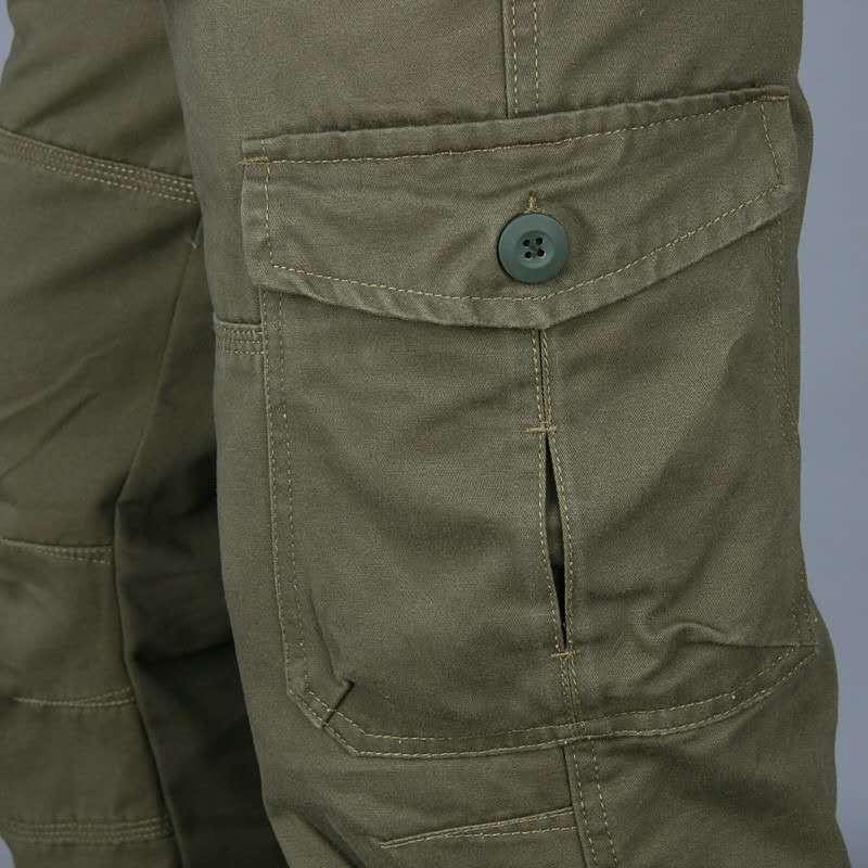 Hot Sale, Multifunctional Outdoor Casual Pants Multi-Pocket Overalls, Men's Loose Cotton Men's Multi-Bag Pants