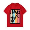 Men's 100% Cotton Crew Neck Short Sleeve T-Shirt, Retro Jazz Saxophone Colorful Print Casual Comfortable Tee for Music Lovers Daily Wear