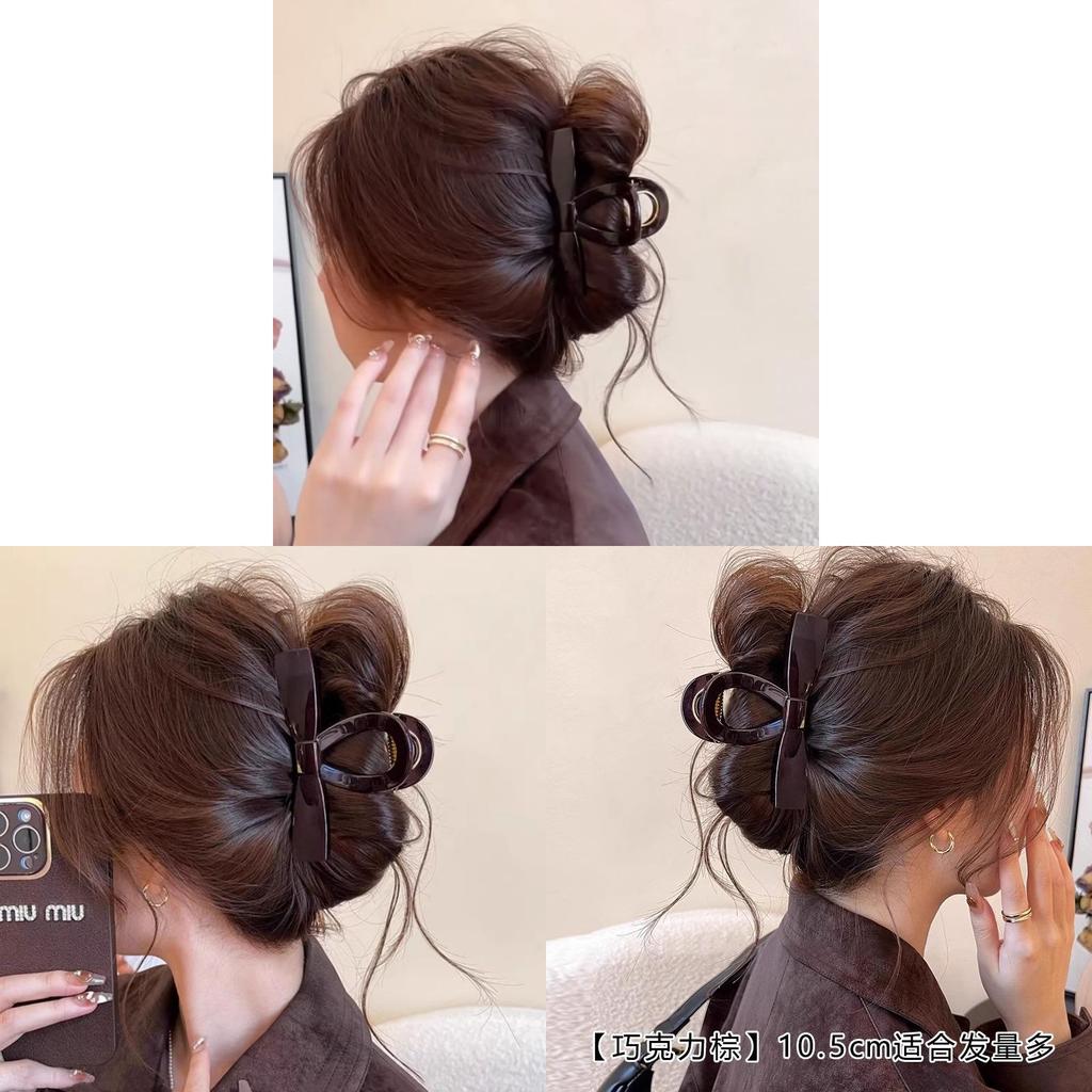 Elegant Acrylic Butterfly Bow Hair Clip Large For Women Summer Updo Hairstyling