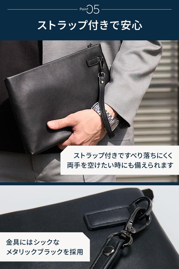 NEESE Clutch Bag for Men and Perfect for and Made of PU Leather Bag/Second Women, Weddings, Funerals, Parties, (Checkered Black)