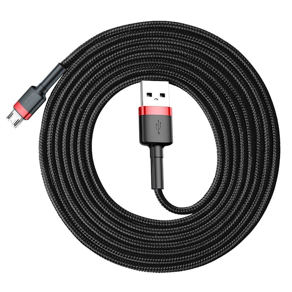 Baseus Cafule 2m Micro USB Charging Cable, Black/Red