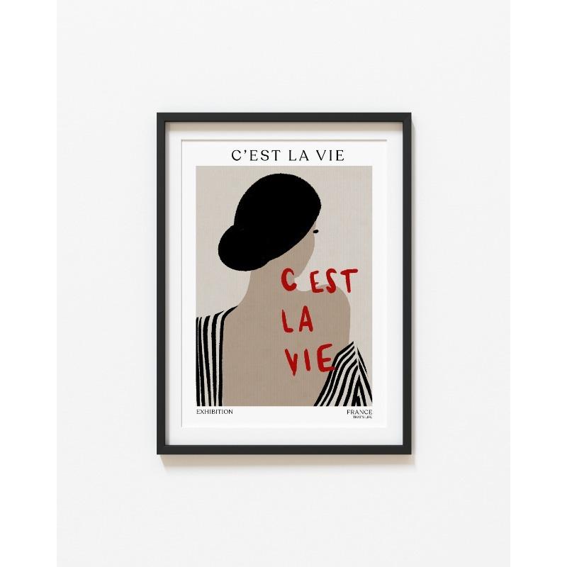 

Vintage French Woman Coffee Trendy Abstract Posters and Prints Canvas Printing Wall Art Picture for Living Room Home Decor Gifts 21cm×30cm NoFrame