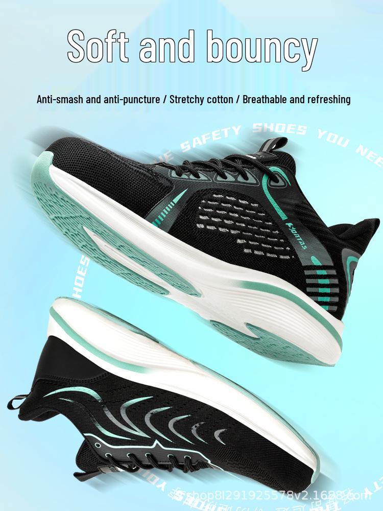 Men's Safety Work Shoes: Summer Breathable, Anti-Smash, Anti-Puncture, Steel Toe, Comfortable Construction Protection Footwear