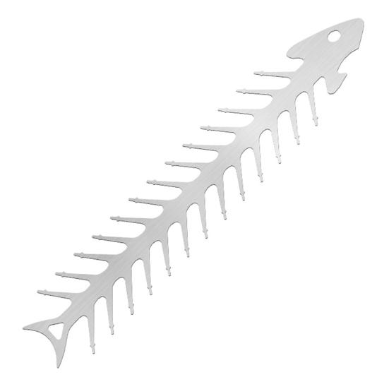 Barbecue Skewer Stainless Steel Roasting Fork Fish Bone Shape Outdoor Barbecue Skewer Non-stick Grill Fork