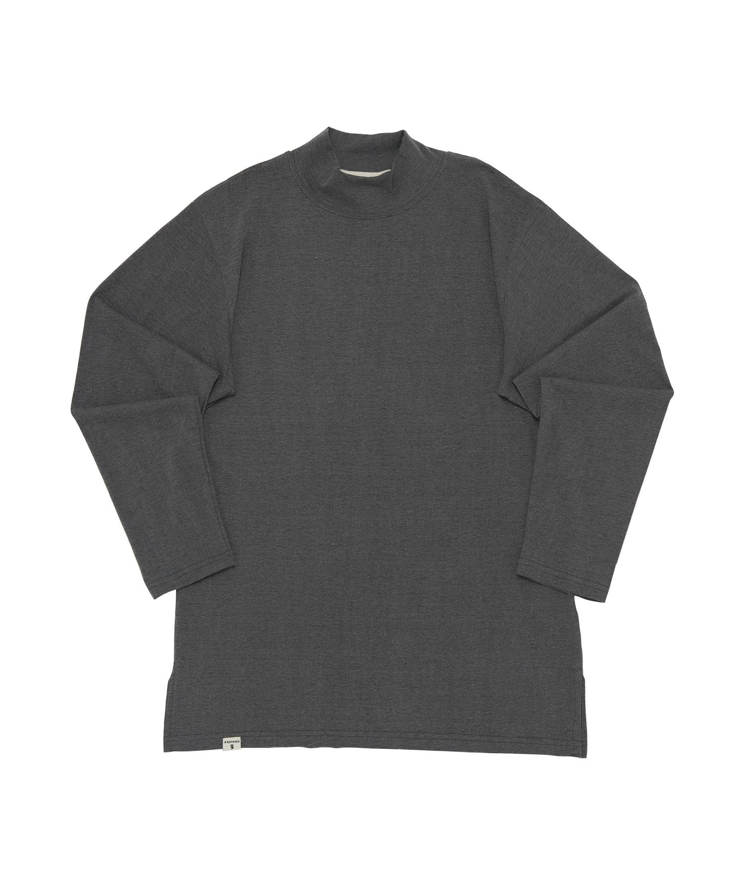 A Nothing Half Turtle-Neck Inner Layered Tee (Charcoal) S