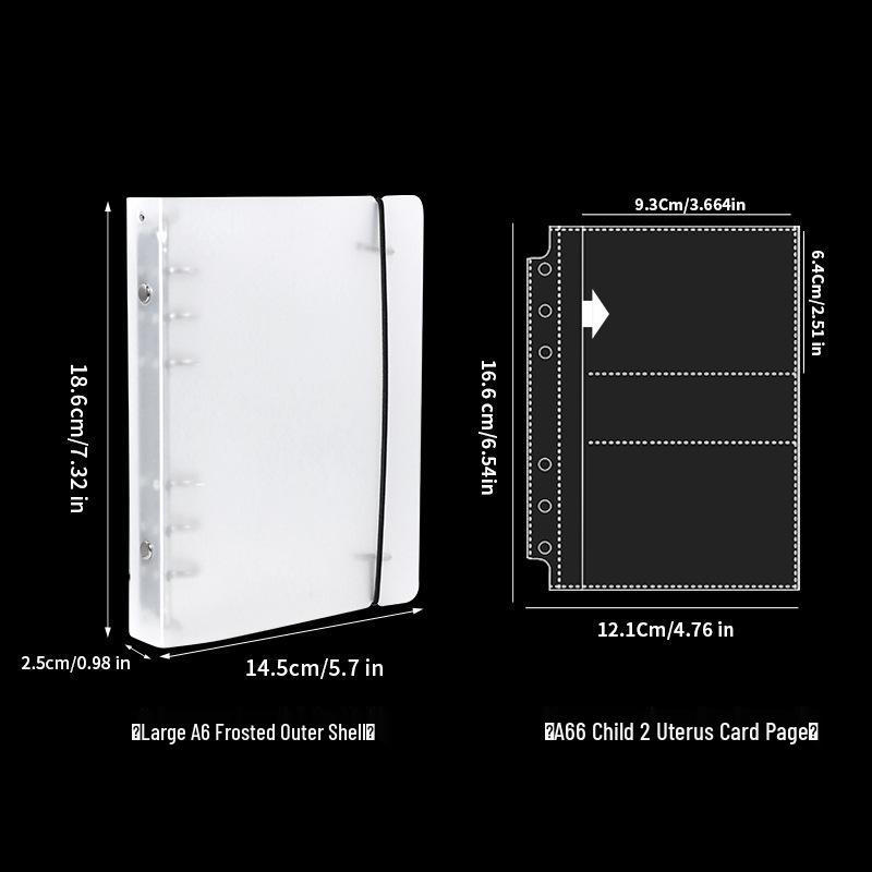 Korean Style A6 Frosted 3-Inch Ring Binder Instax Photo Album