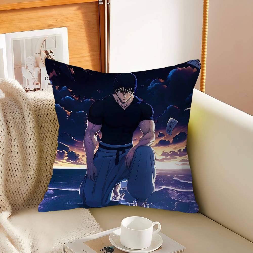 

F-Fushiguro Toji Office Cushion Pillowcase Car Cushion Cover45X45CM Lumbar Pillowcase Sofa Pillowcover 16x16Inch