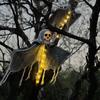 Hängender Skelettgeist mit LED-Lichtern Hängender Schädel Horrorgeist Terrasse Veranda Schädel Requisite für Spukhaus-Dekoration