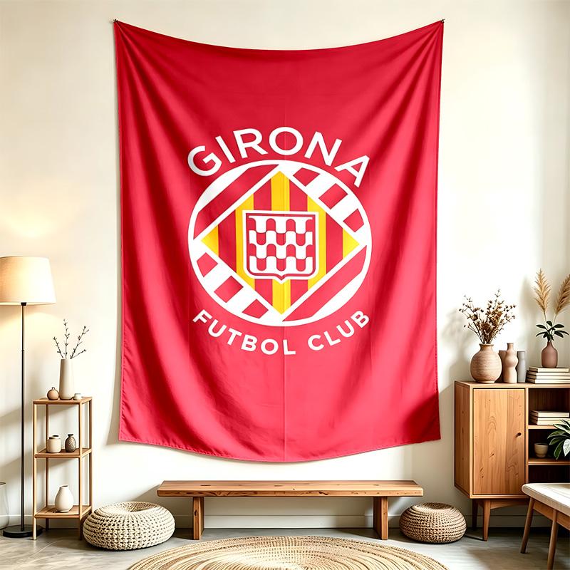 Girona FC (5) Tapestry Suitable For Decorating Homes Dorms And Bedrooms Soft To The Touch And A Perfect Gift For Friends And Family