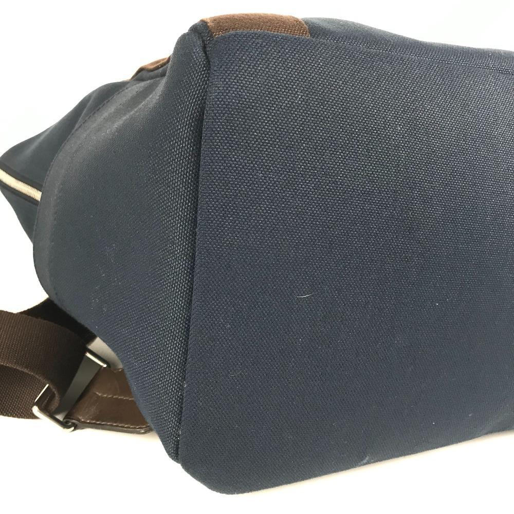Hermes Sacked Panther Jug Room Bag Backpack Backpack Cotton Navy/Brown