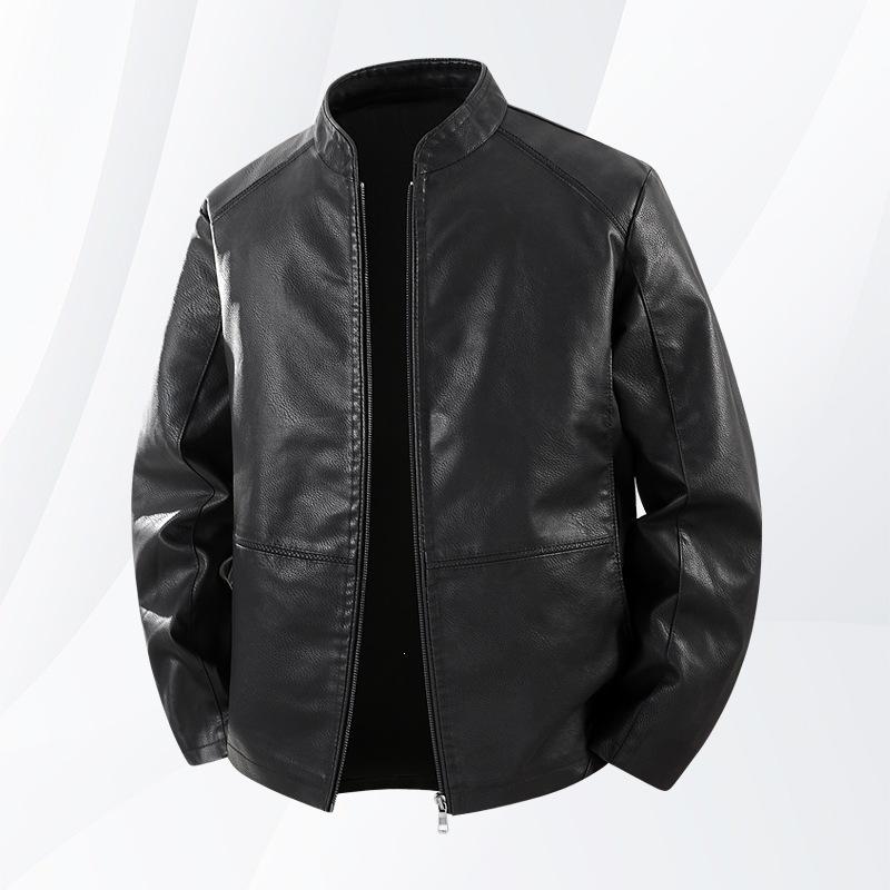 Men's Leather Jacket New Men's Leather Jacket Autumn and Winter Men's Clothing Locomotive Leather Jacket Men's