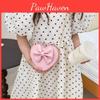 Knot Solid Butterfly Color Heart Shaped Children Crossbody Bag For Use Daily