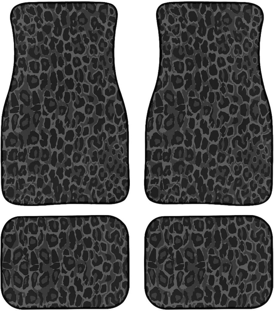 Universal Fit Auto Carpet Floor Mats Set of 4 for Women Girls Decorative Boho Floral Print Car Floor Mats Front & Rear Liners Set