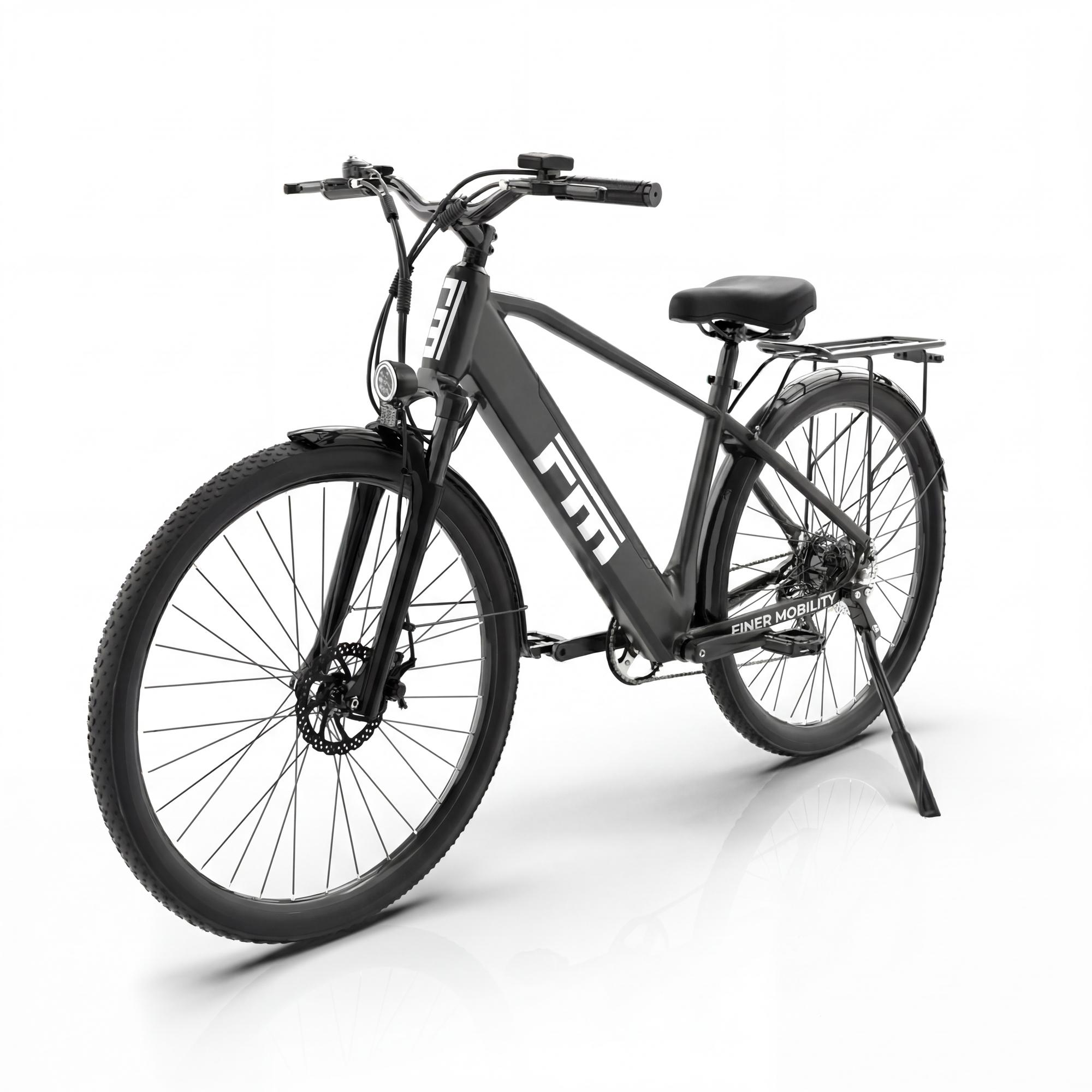 FM M1 Tiefeinsteiger Elektrofahrrad, 36V 250W Motor & 36V 13Ah Abnehmbarer Akku, 27,5  Reifen schwarz
