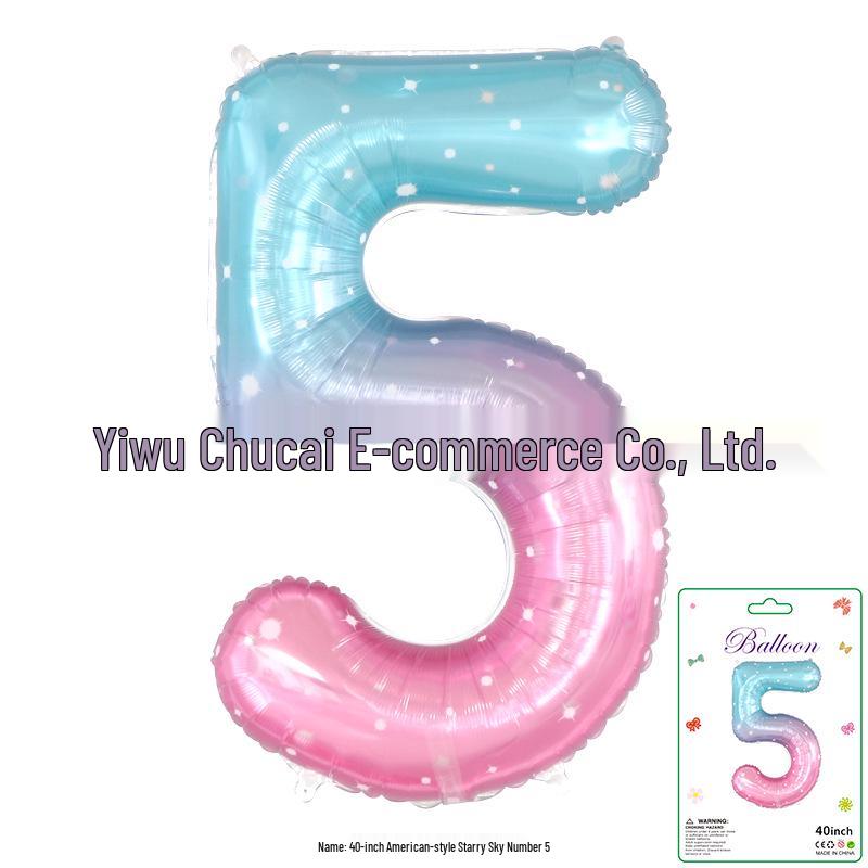 Décoration Bandeau Rayé à Carreaux Vache Dégradé 40" - Grand Chiffre pour Scène de Fête d'Anniversaire de Bébé