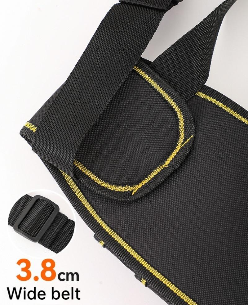 Adjustable Nylon Belt Tool Waist Bag Portable Multi-pocket Tool Storage Pouch for Electrician Carpenter Maintenance Work