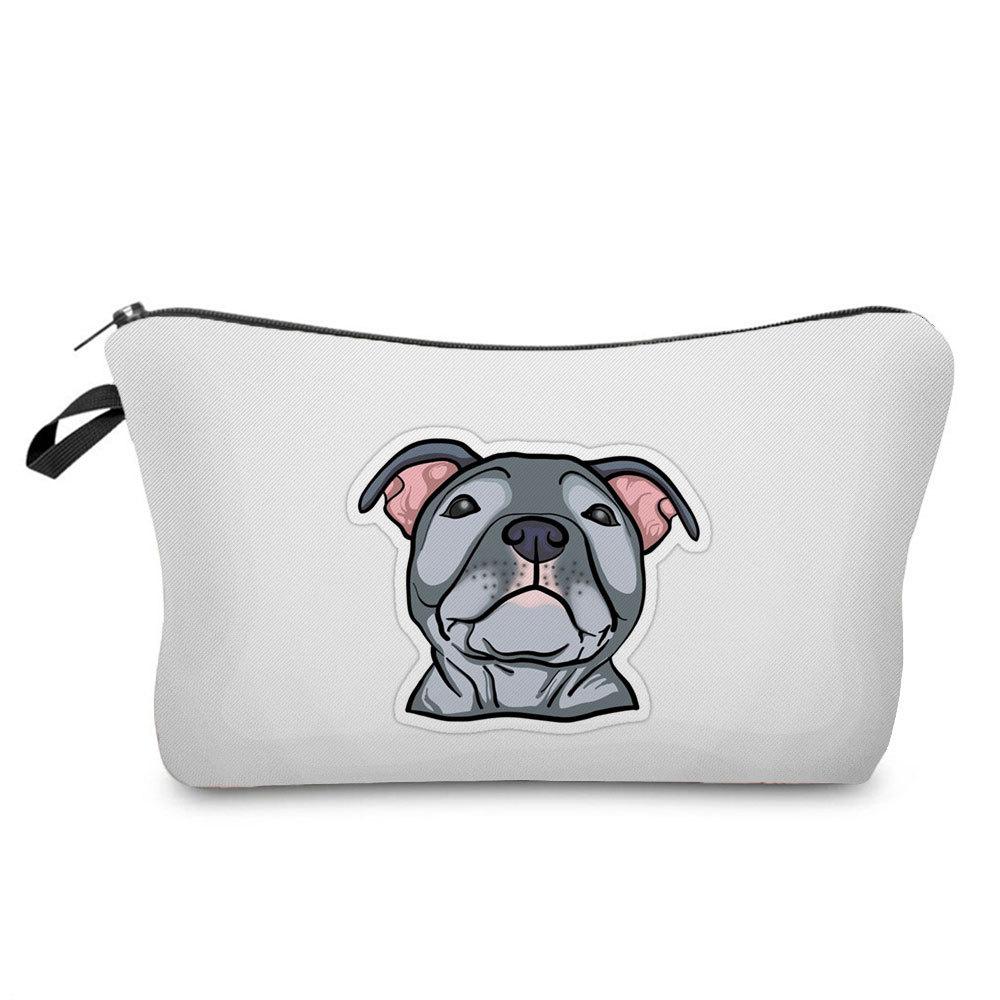 Women Dog Print Cosmetic Bag Toiletries Organize Travel Storage Case  6402