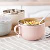 Round Food Container Ramen Noodles Bowl with Large Capacity and Leakproof Lid for Christmas Holiday Family Gatherings