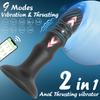 Male Thrusting Prostate Massager APP Control Vibrator Telescopic Butt Plug Suction Cup Dildo Masturbator Sex Toys for Couple