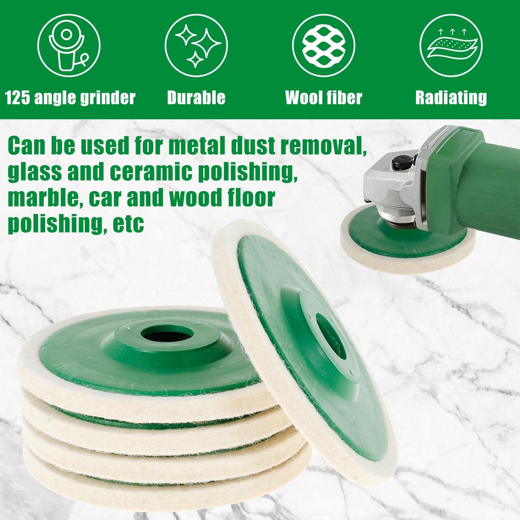 Wool Polishing Wheel Buffing Pads Angle Grinder Wheel Felt Polishing Pad Disc Accessories For Metal Marble Glass Ceramics