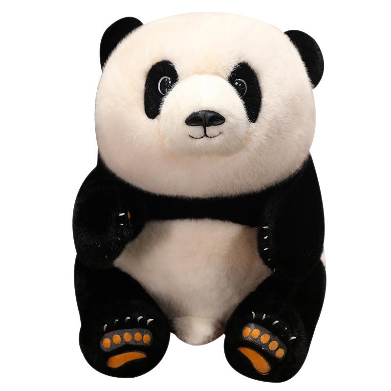 Sitting Simulation Backpack Panda Flower Plush Toy Zoo Souvenir Children's Birthday Gift