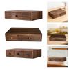 Natural Wood Desk Organizers With Spacious Compartments For Stationery And Cosmetics