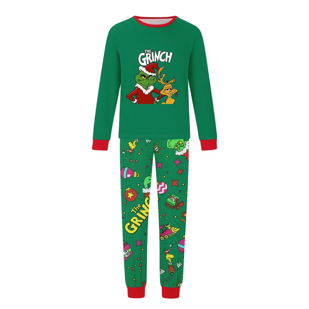 Christmas Prints Family Matching Long Sleeve Tops+Parhts Set Family Matching Sets