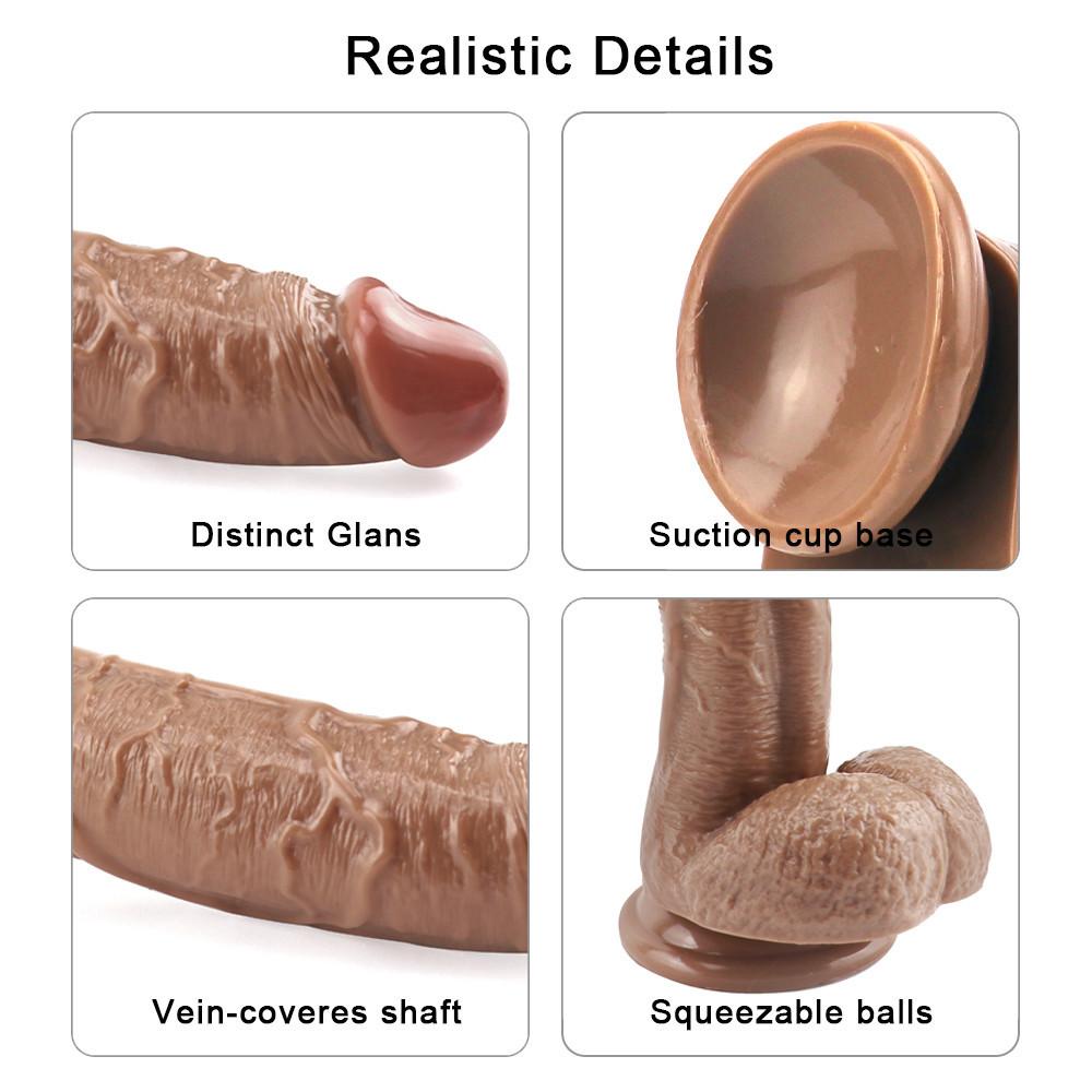 Huge Brown Dildo with Suction Cup - Perfect for Anal Play Female Masturbation and Gay Couples- Adult Sex Toy for Men and Wome18+