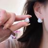 Elegant Cat's Eye Water Drop Geometric Earrings: Stylish and Sophisticated Ear Studs for Women