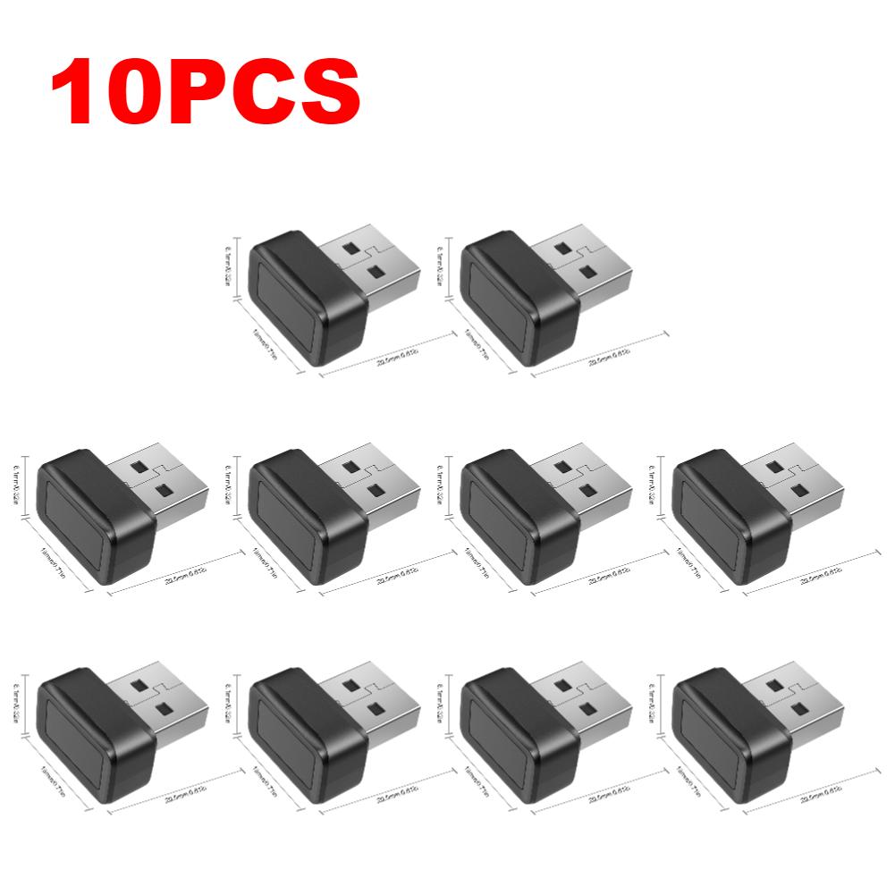 1-10PCS USB Fingerprint Key Reader Anti-Spoofing Mini Fingerprint Reader 360° Touch Biometric Fingerprint Scanner For PC&Laptop