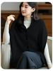 Women's 100% Wool Knit Cardigan Vest - Autumn/Winter 2025 Shawl
