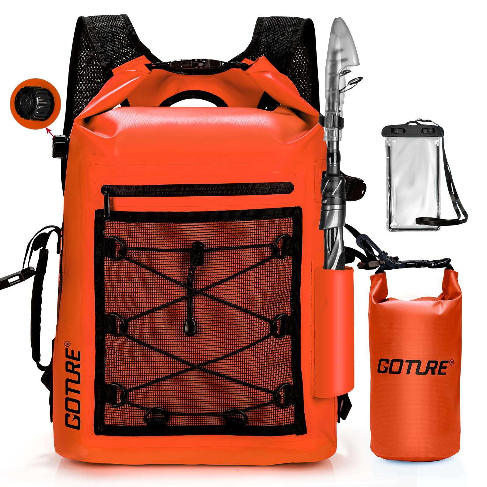 

Goture 25L Dry Bag Водонепроницаемая сумка [Полностью водонепроницаемая IPX6] [В комплект входит 2L Dry Bag Водонепроницаемый чехол] Оранжевая сумка для бассейна Водонепроницаемая сумка Новая