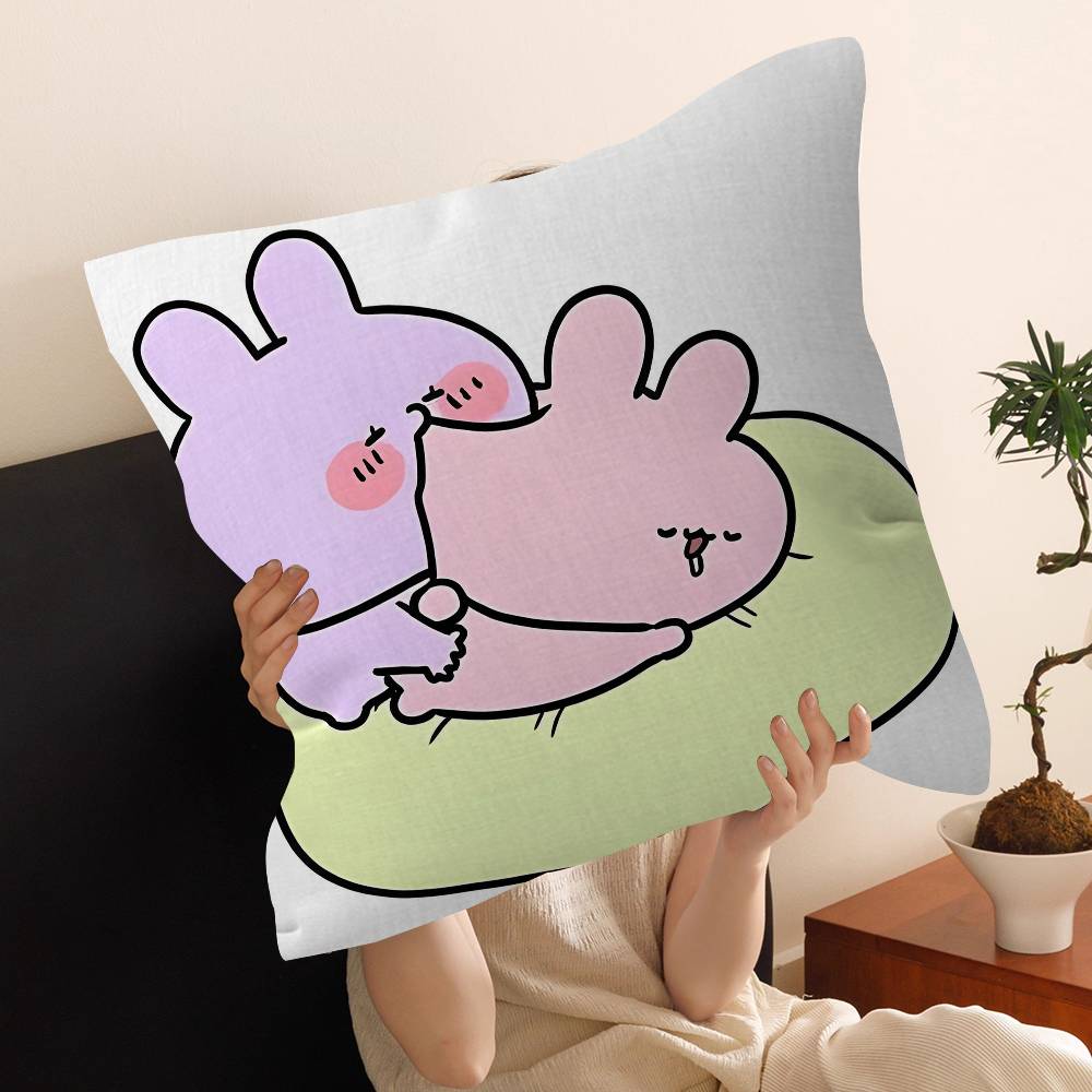 Cartoon Asamimichaan Asleep Cute Asamimi Office Cushion Pillowcase Car Cushion CoverXCM Lumbar Pillowcase Sofa Pillowcover