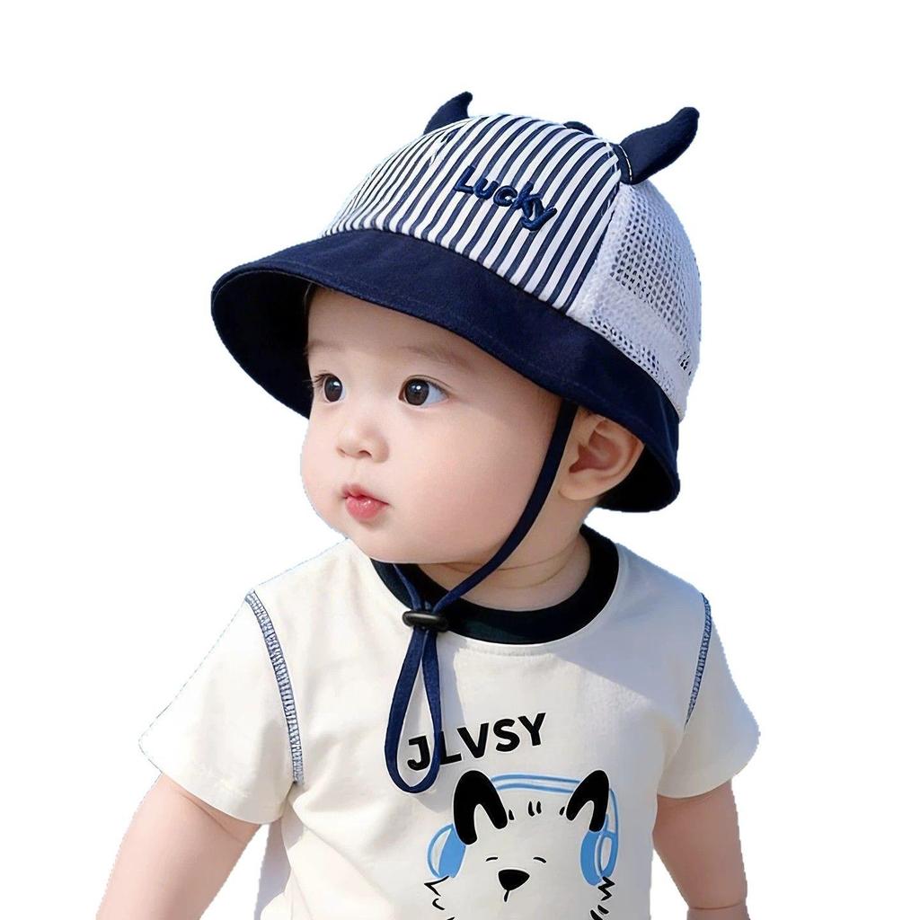 Breathable Mesh Summer Baby Bucket Hat - Sun Protection for Boys & Girls