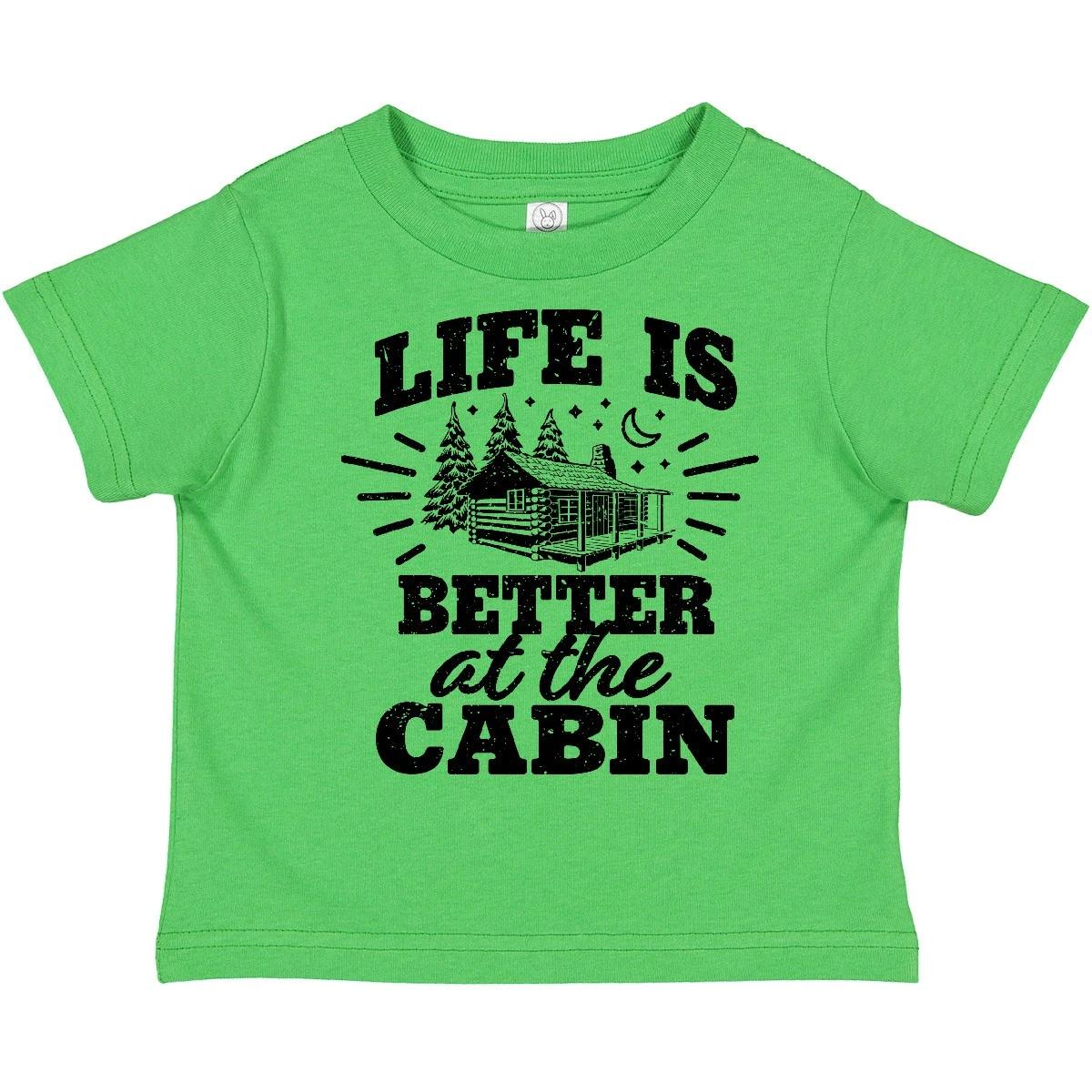 

Inktastic Life Is Better At The Cabin With Trees And Moon Toddler T-Shirt Hunt 100