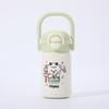 Water bottle Children's portable thermal insulation card cup Stainless steel one-button elastic cover Student straw water cup