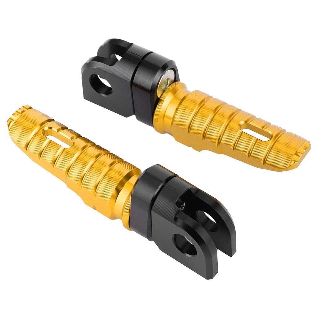Pair of Front Foot Pegs Aluminum Alloy Pedals Fit for Kawasaki Ninja Z125 PRO Z250/SL Z400 Z900Gold