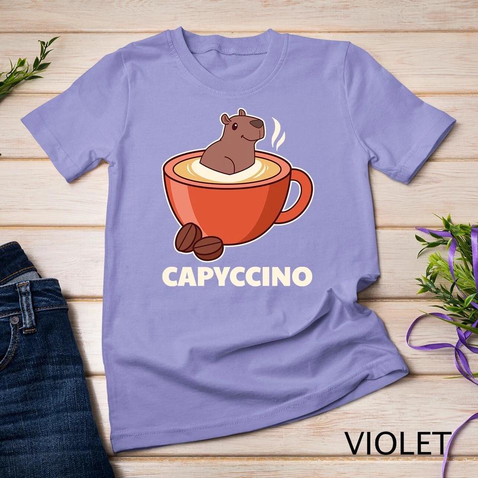 Capyccino - Cute Capybara In Cappuccino For Coffee Lover Unisex T-shirt 12 3XL