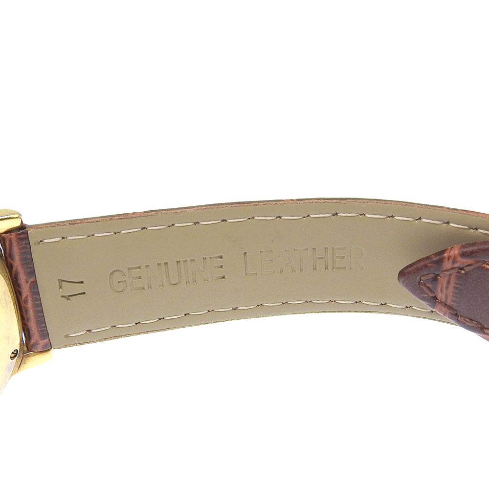 CARTIER Must Rondo Watches W1006822 IvoryDial Plated Gold/leather Quartz Analog display unisex Used