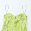 European and American Women's Clothing Popular Fashion Flower Printing Texture Mini Dress