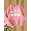 European sizes Kids' Round Neck Sweatshirt with Fashionable Print, a Versatile Top