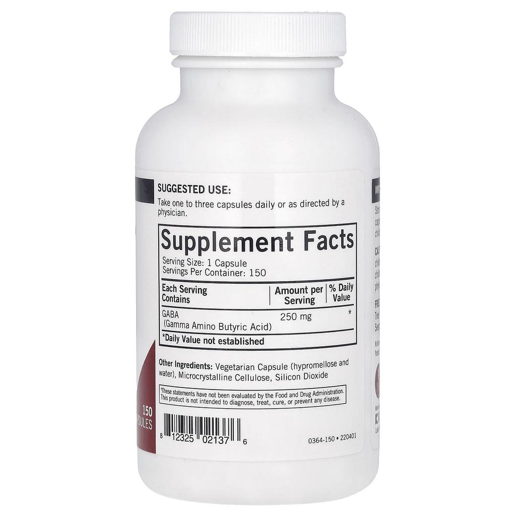 Gaba, 250Mg, 150 Capsules