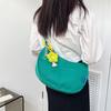 Chic Canvas Tote Bag Trendy Street Style Medium Messenger Bag For Daily Use